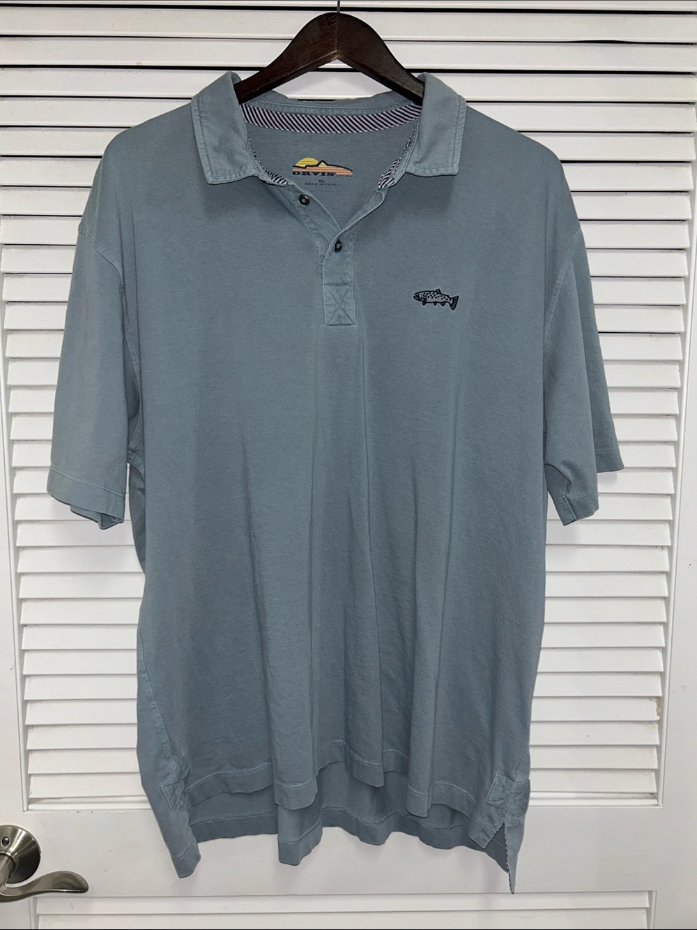 Orvis Men's Dusty Blue Short-Sleeve Polo Shirt